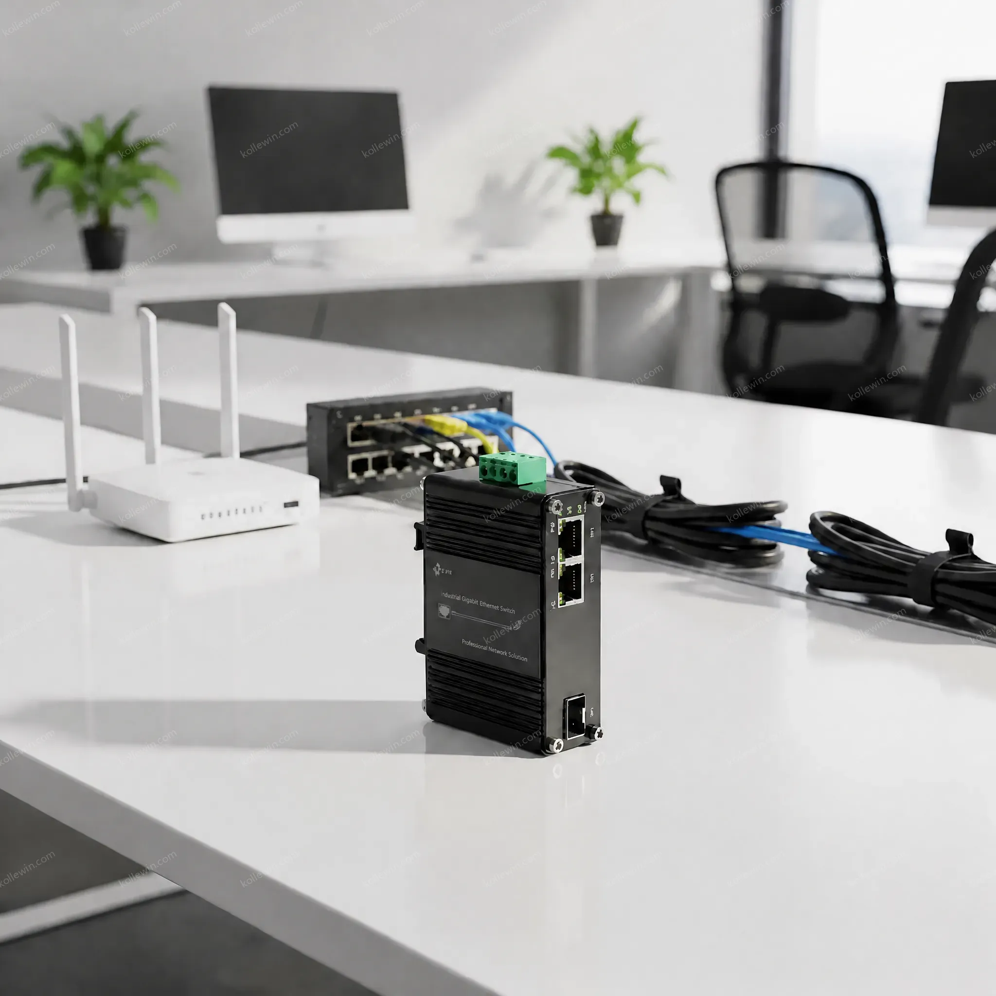 Mini Industrial Solar Voltage Booster 2-Port 10/100/1000/2500Base-T 802.3at PoE+ to 1-Port 10G SFP+ Media Converter in Stock