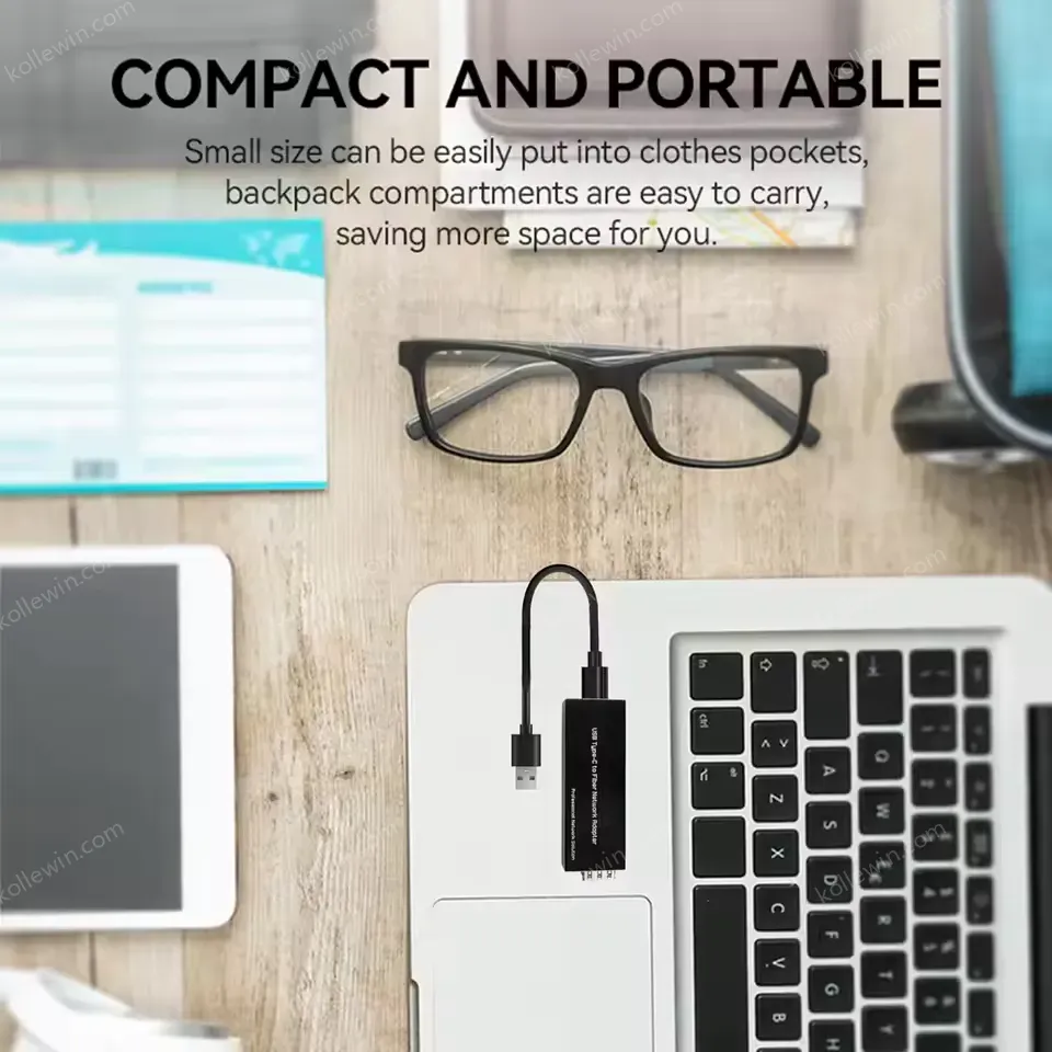 USB 3.0 to SFP Gigabit Ethernet Adapter - Mini Network Interface Card Compatible with Windows/macOS/Linux, Full/Half Duplex