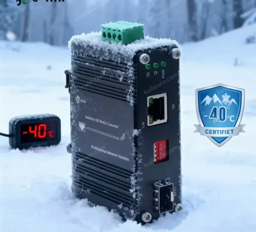 Industrial 10G Ethernet Media Converter, 10GBASE-T to SFP+ Fiber Converter, Copper to Fiber for Harsh Environments