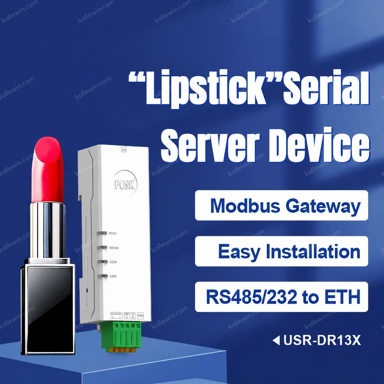 PUSR DIN Rail RS485 to Ethernet Converter Modbus Gateway Modbus RTU To TCP Watchdog Protection USR-DR134