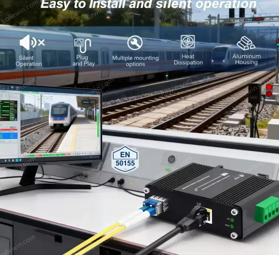 Industrial DIN-Rail 2.5G Media Converter 1-Port 2500BASE-T to 10G SFP+ for IoT AIoT Networks -40℃ to 75℃