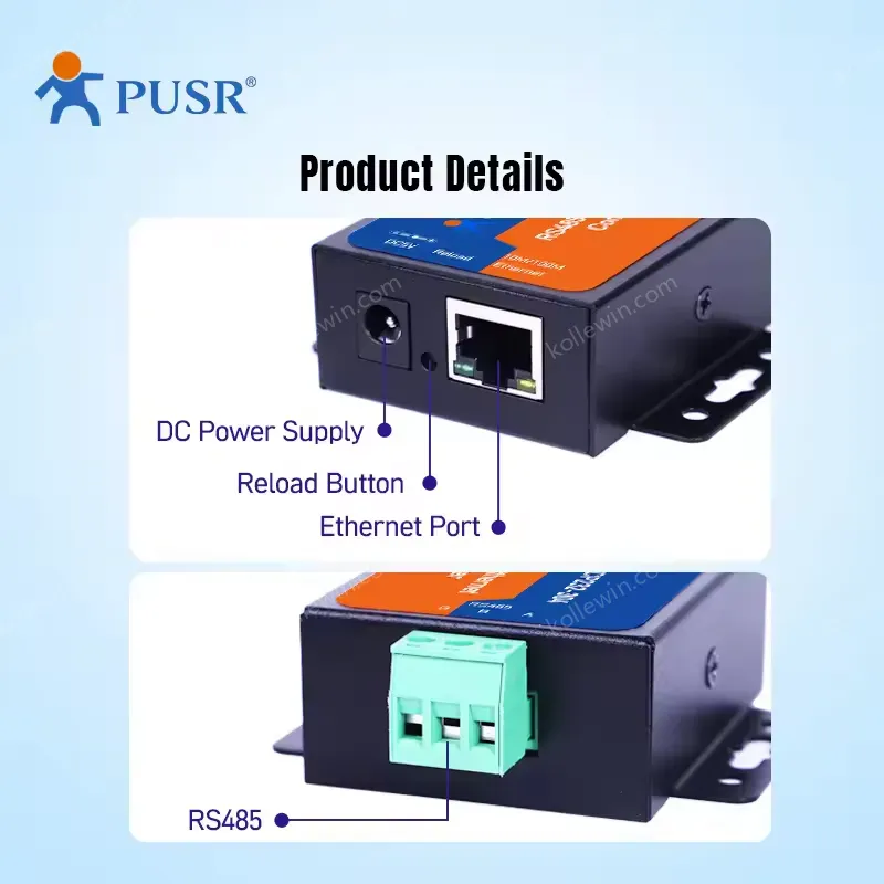 USR-TCP232-304 TCP IP Support Multiple Work Mode Easy to Config Serial RS485 to Ethernet Converters