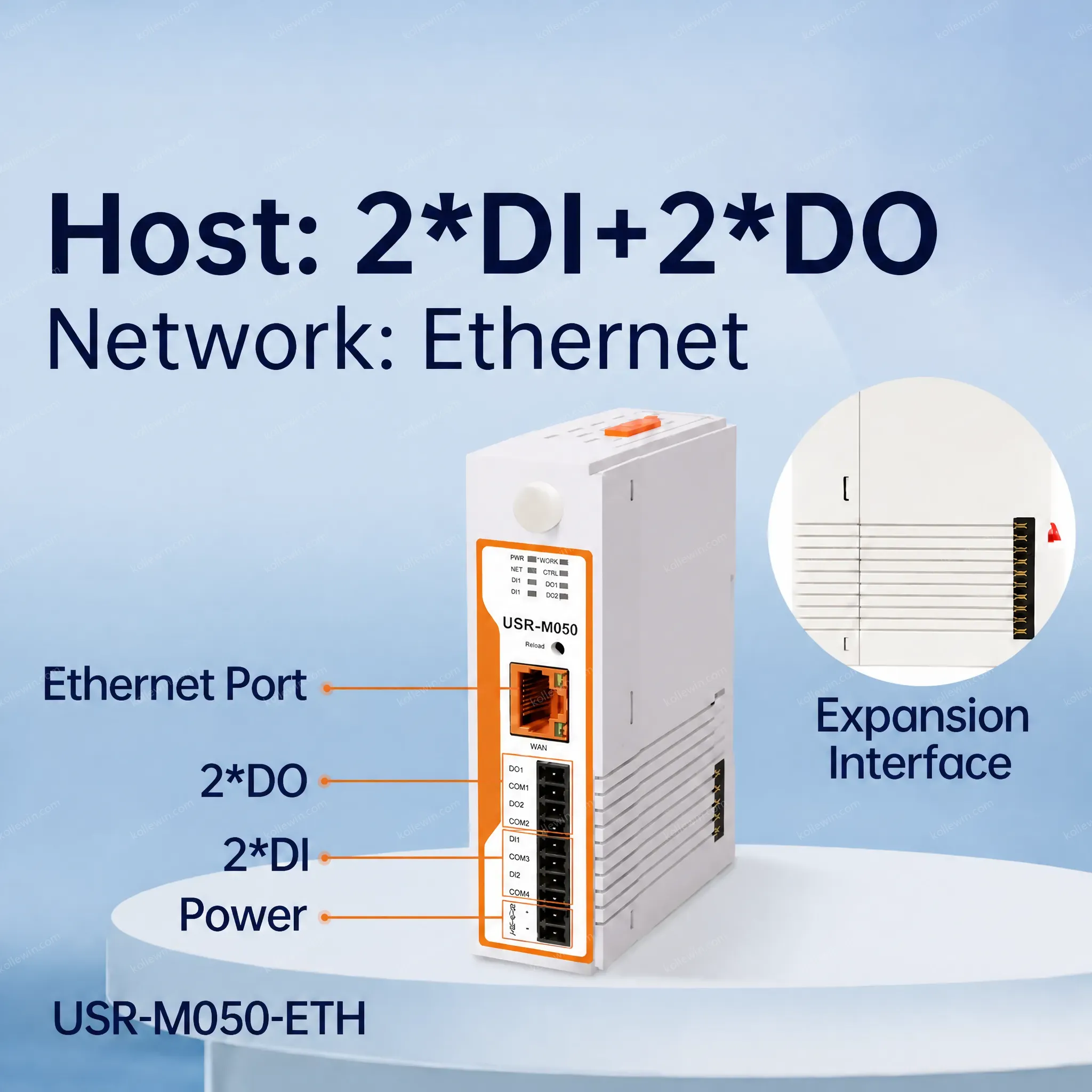 PUSR 52 Ports Remote IO Controller Input/Output IO Dual Band WiFi Ethernet Modbus/Json Expandable Network IO Gateway USR-M050