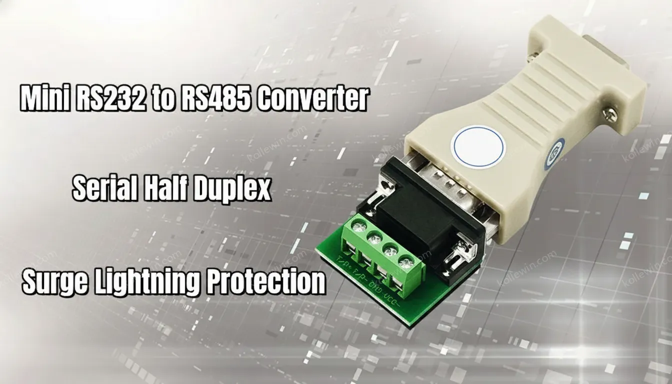 UOTEK Mini RS232 to RS485 Converter RS 232 DB9 RS-232 To RS-485 Adapter Serial Connector Half Duplex Anti Lightning UT-201B