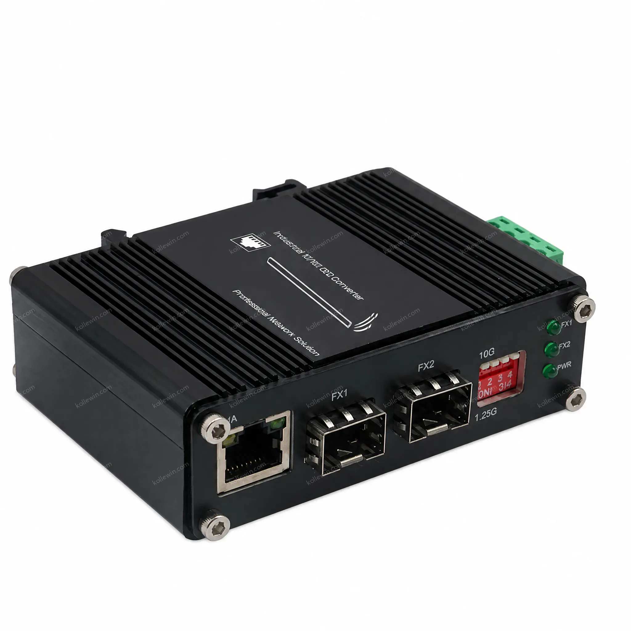 Industrial 1.25G/10G SFP+ OEO Media Converter, 3R Repeater with DDM, -40~80°C