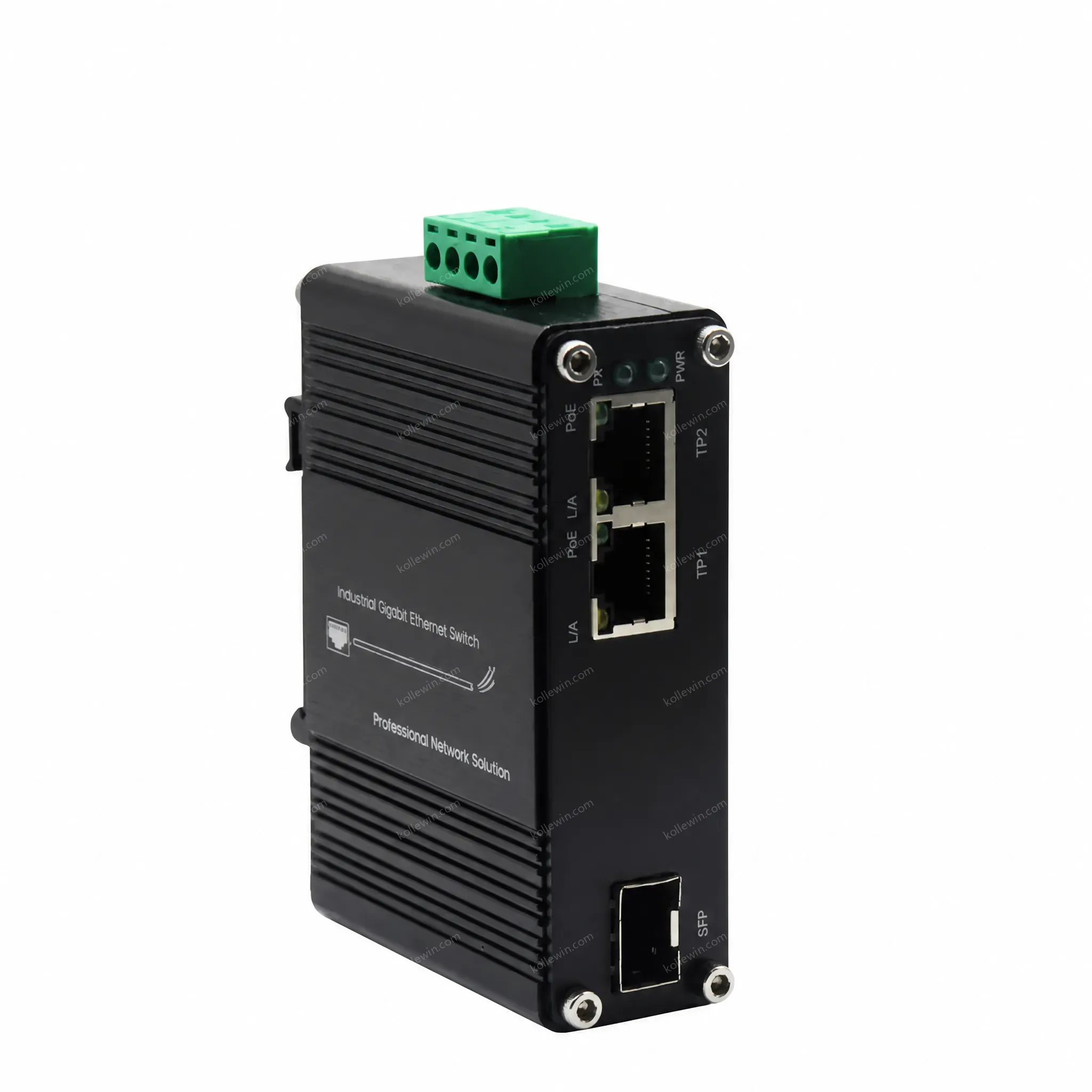Mini Industrial Solar Voltage Booster 2-Port 10/100/1000/2500Base-T 802.3at PoE+ to 1-Port 10G SFP+ Media Converter in Stock