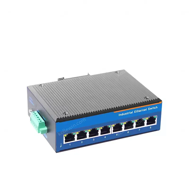 USR-ISG008P With 8 Electrical Ports With 10/100/1000Mbps DIN-Rail GIgabit Industrial Ethernet Switch