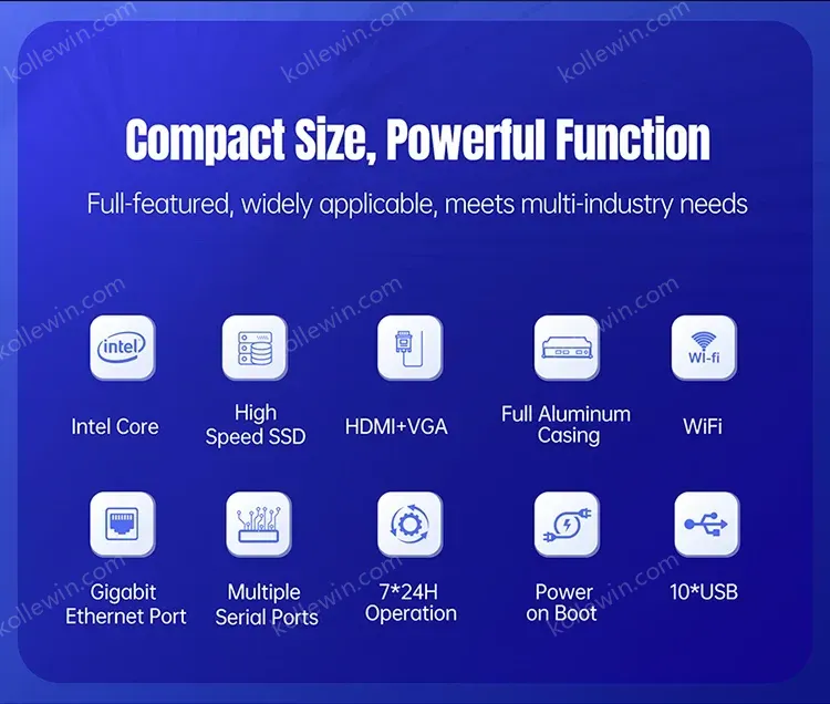 PUSR X86 Embedded Industrial Computer Windows/Linux/Ubuntu System i3i5i7 4G/5G/WiFi/Gigabit Ethernet All in One PC USR-EC