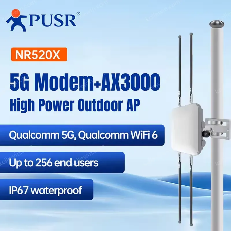 PUSR WiFi6 AX3000 Dual-Band Ceiling Outdoor AP Wifi with IP67 Water Proof up to 256 Client Device Wireless Access Point AP520X