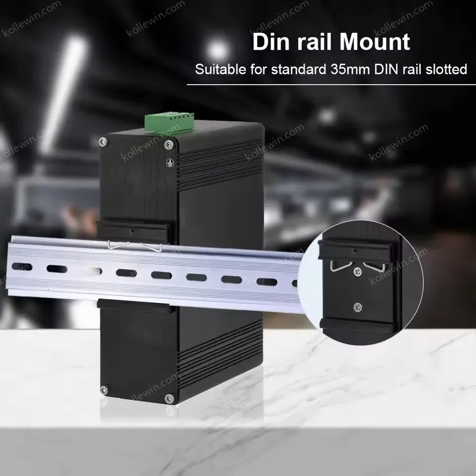 8+2 Port Industrial Ethernet Switch with 2 SFP, IP40 Rating, DIN-rail Mount 12~58VDC, Gigabit
