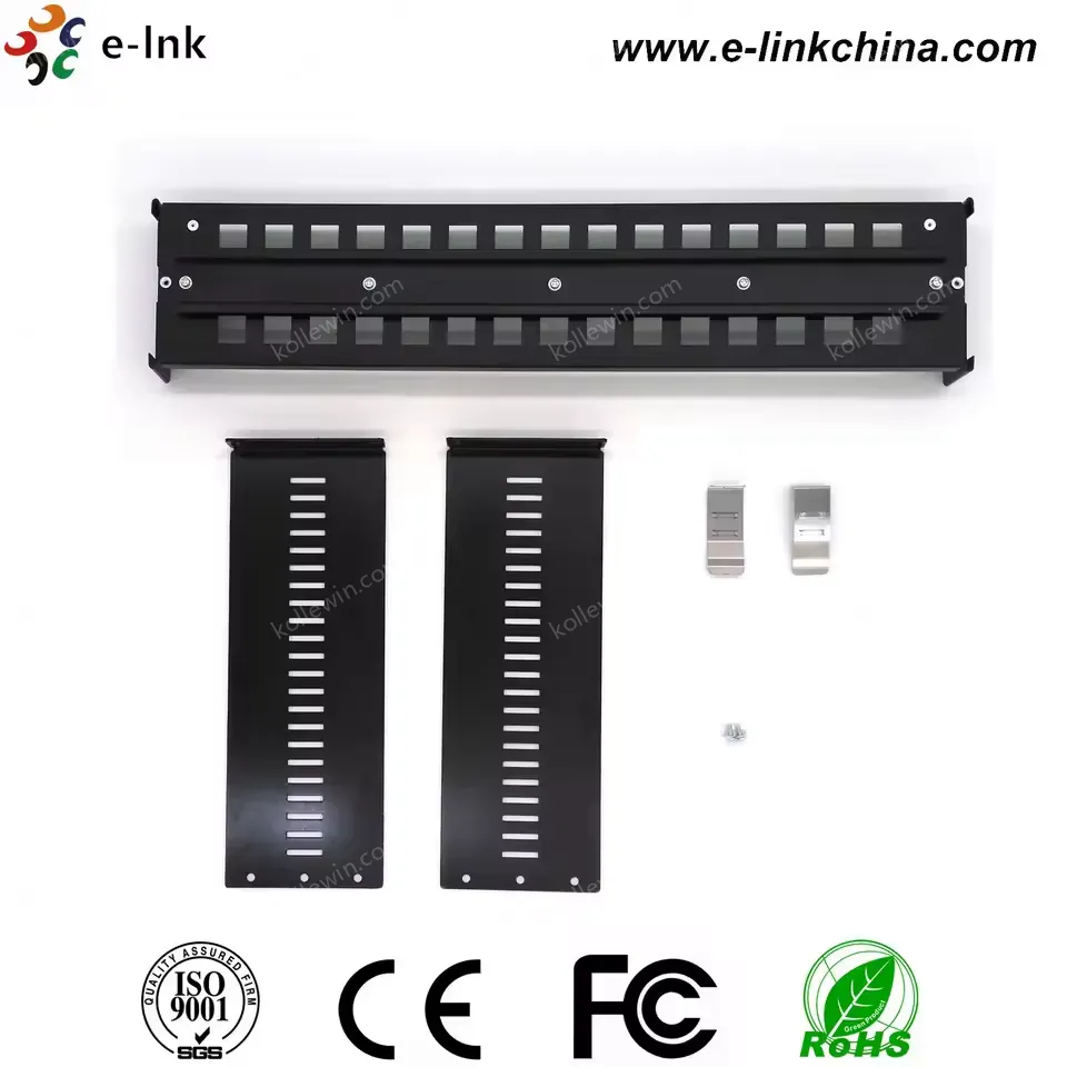 19 Inch Adjustable Recesses 35mm Universal Rack Mount Cabinet for Industrial Media Converter Switch DIN Rail Standoff Bracket