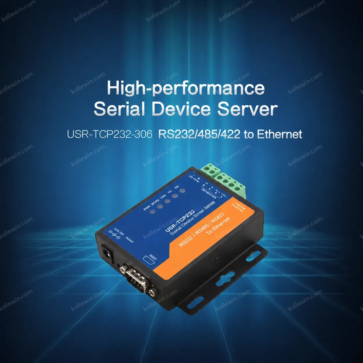 USR-TCP232-306 Cost Effective RS232 RS485 Ethernet Choose One TCP Server/TCP Client/UDP/HTTPD Client Works Modes 2-Year Warranty