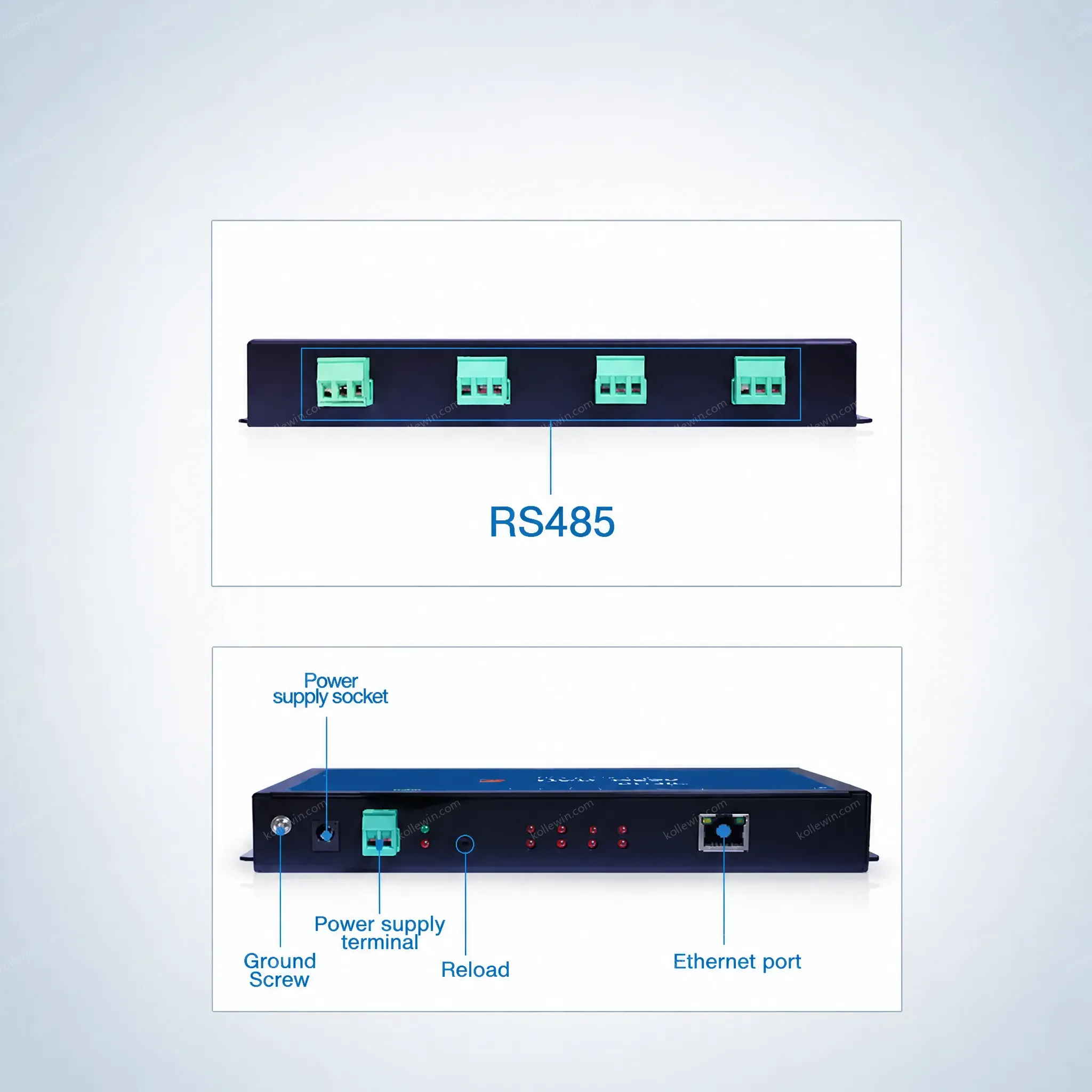 USRIOT USR-N540 H7 Version 4-Port Serial Server RS485 to TCP Ethernet Converter Flow Control RTS/CTS DC 9-36V 2-Year Warranty