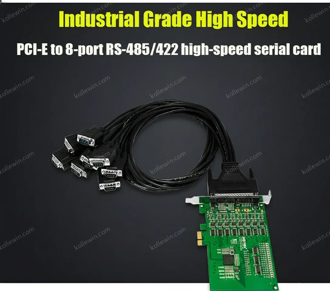 UOTEK Industrial High Speed PCI-E to 8 Port RS-485 RS-422 Serial Card PCIE to RS485 RS422 Converter ESD Anti-lightning 4U UT-798