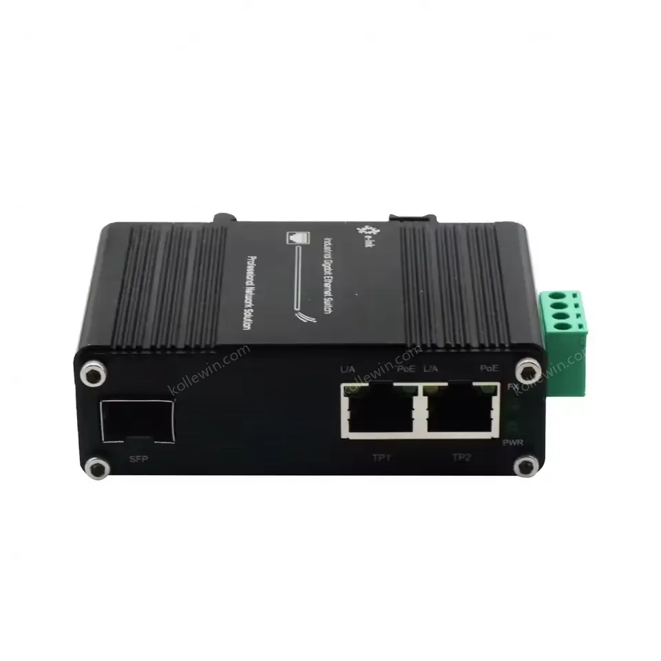 2 Port PoE + 1 Port SFP SC Fiber Industrial Grade Gigabit 30W 60W 90W PoE Media Converter CCTV Solar Networking PoE IP Cameras