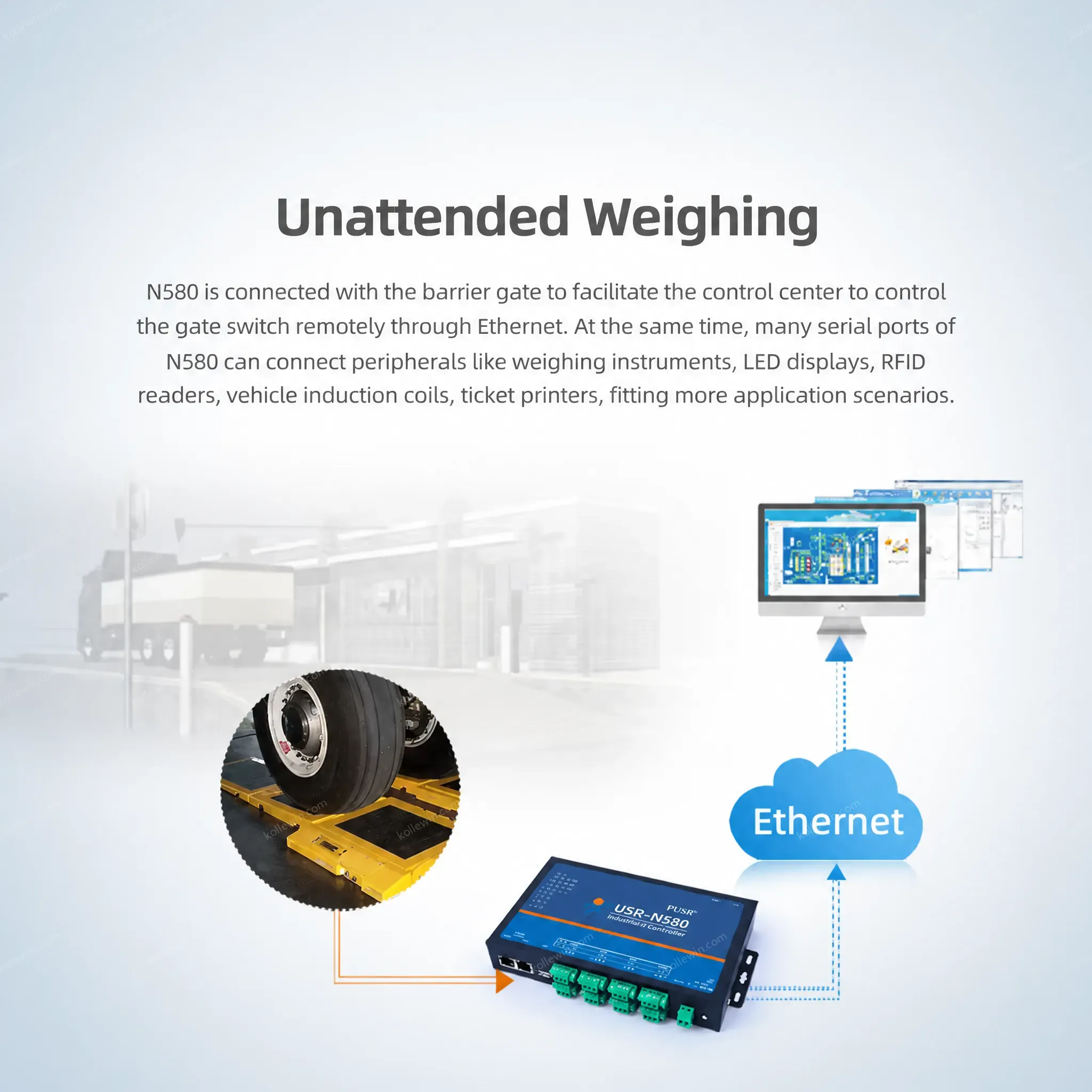USR-N580 8 Port Rs485 Serial Device Server to Ethernet Modbus Gateway with MQTT