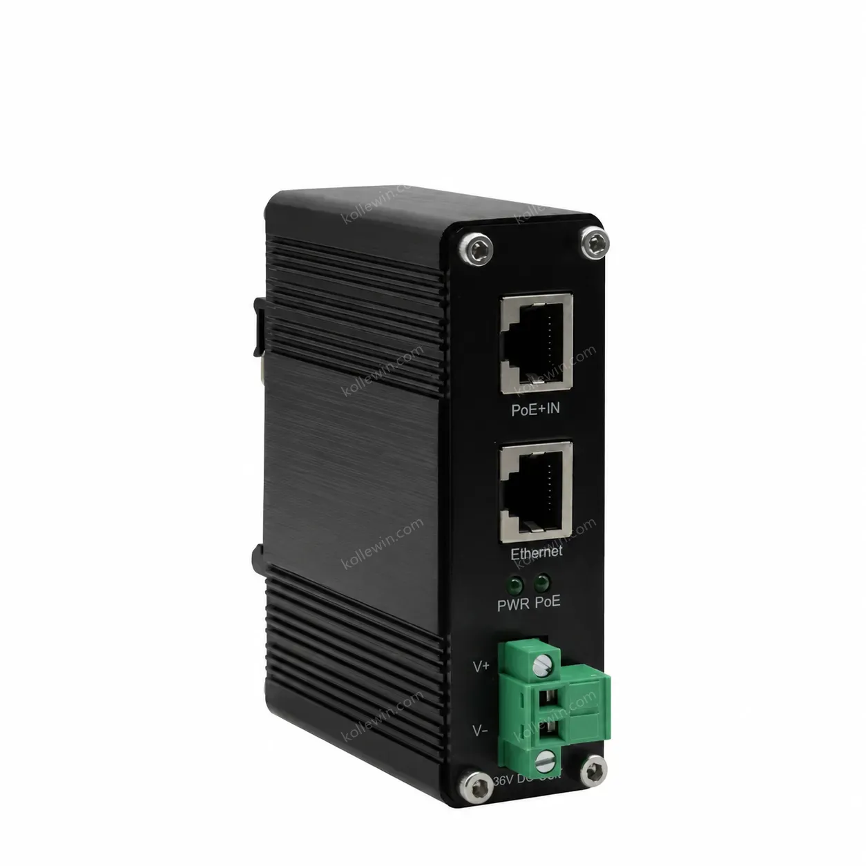 Gigabit PoE Splitter 10/100/1000Mbps 802.3at Power Over Ethernet 20W 36VDC Output Din Rail Mounting