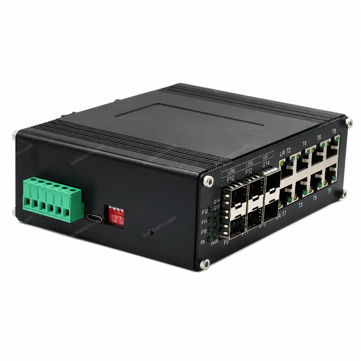 14 Port Network Switch, Industrial L2+ 8-Port 10/100/1000T + 4-Port 1G SFP + 2-Port 10G SFP+ Managed Ethernet Switch