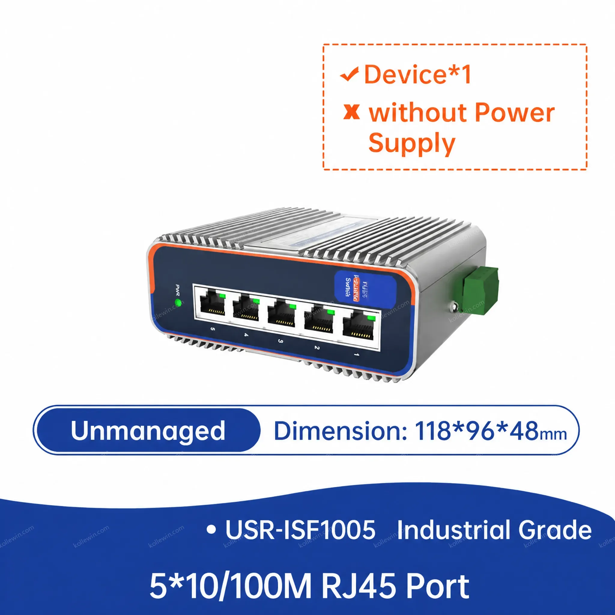 PUSR 5/8 Ports With 10/100/1000Mbps Gigabit Industrial Ethernet Switch Aluminum Housing Effective Cooling USR-ISG/ISF