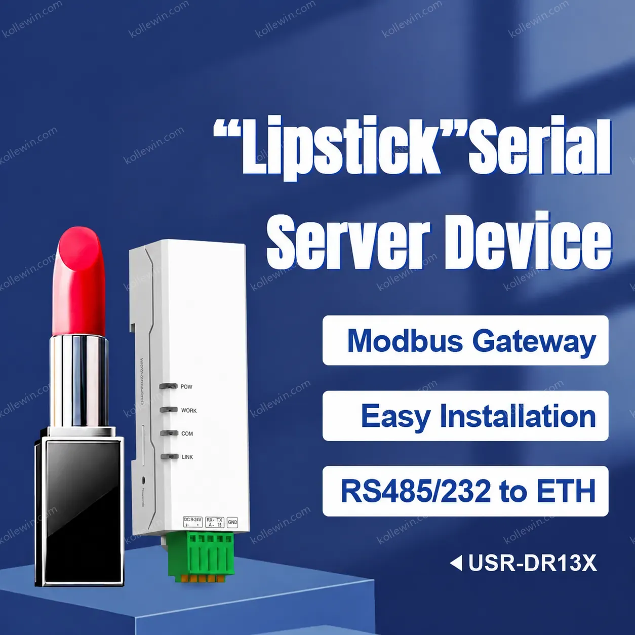 PUSR Ultra-Small Size Rail-Type RS485 RS232 to Ethernet Modbus Gateway Supports Timeout Restart DHCP DNS USR-DR132/DR134