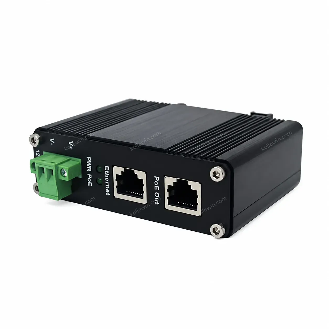 12 to 48VDC Terminal Block Gigabit Industrial PoE Injector