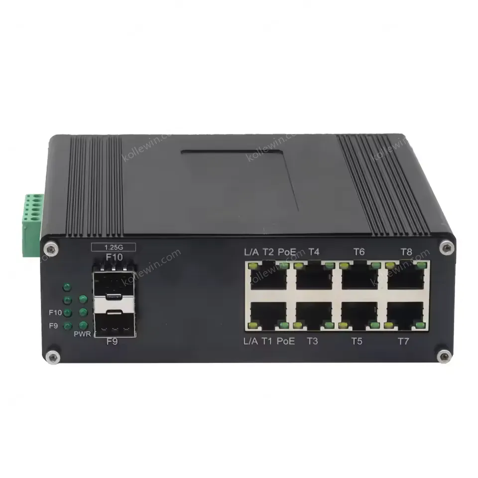 2 X SFP 8 X GE PoE Network Switch Industrial 8 Port Gigabit Ethernet WEB Managed Switch CCTV Networking