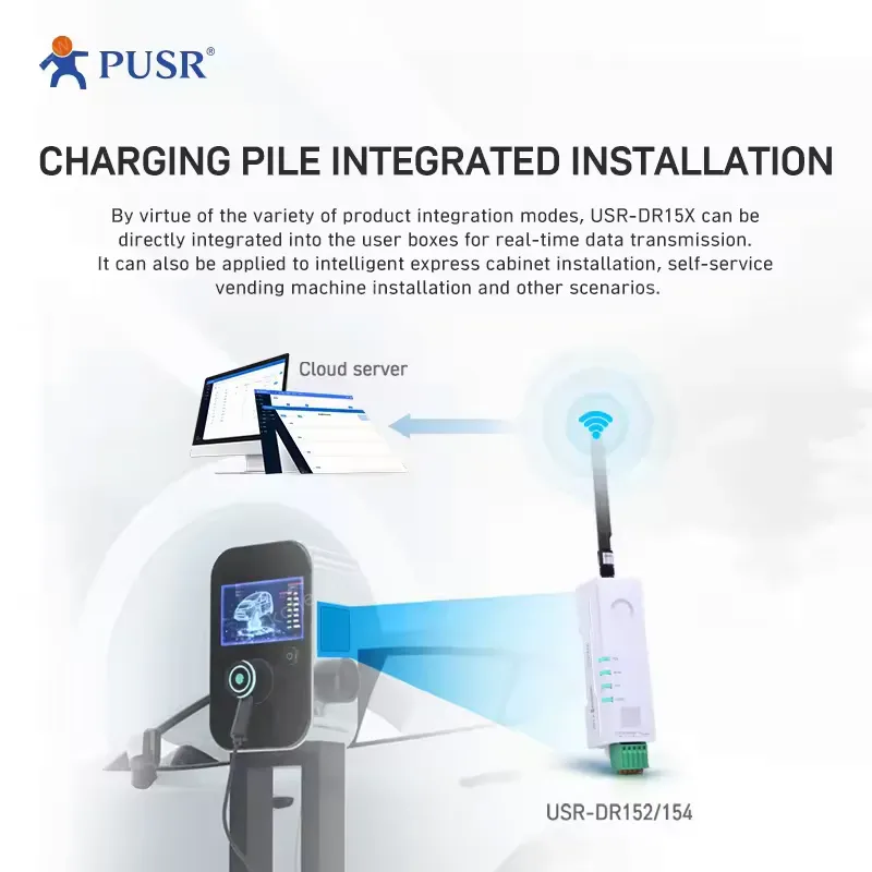 USR-DR154 Wireless Cat 1 Modem 4G LTE with External SIM Card Slot RS485 Port MQTT Support