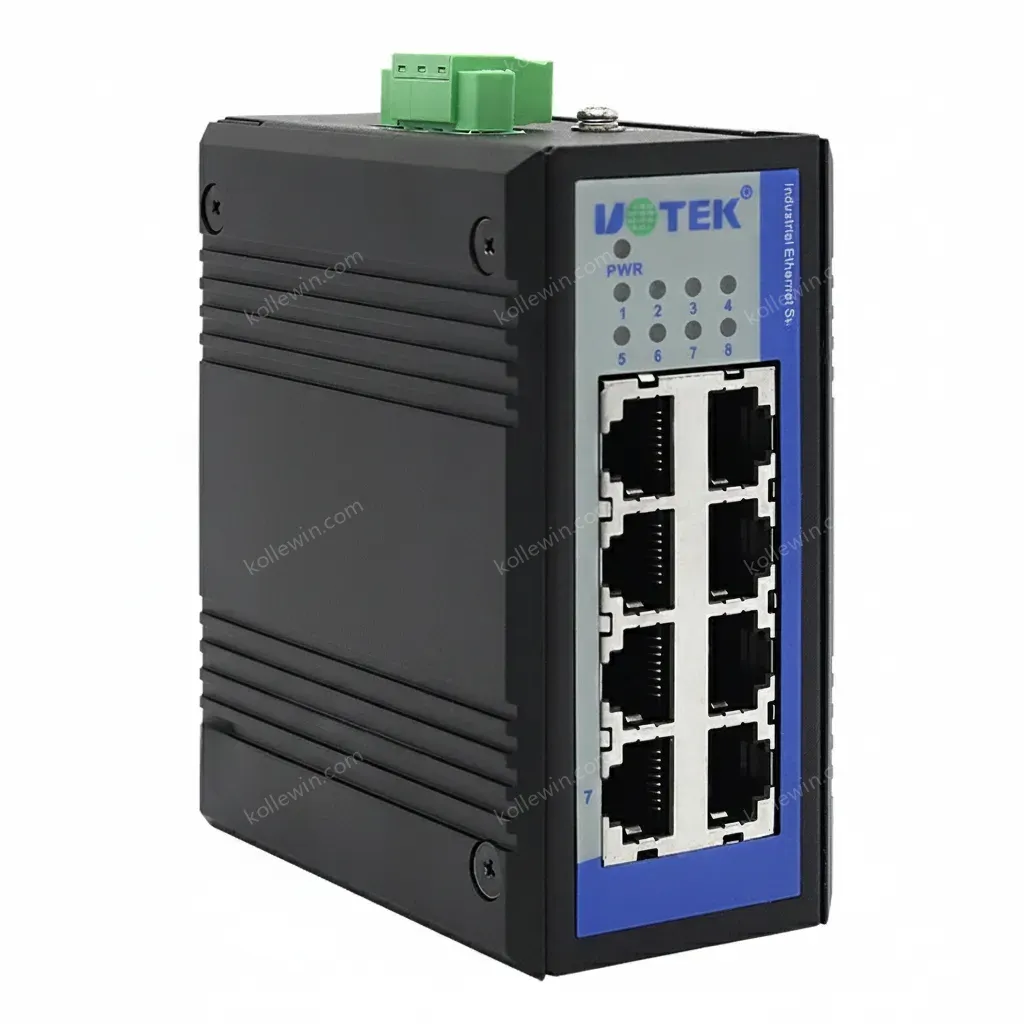 UOTEK 1000M UT-6408GC Industrial Ethernet Switch 8-Port RJ45 Network Unmanaged DIN-Rail Full/Half Duplex Gigabit Plug & Play