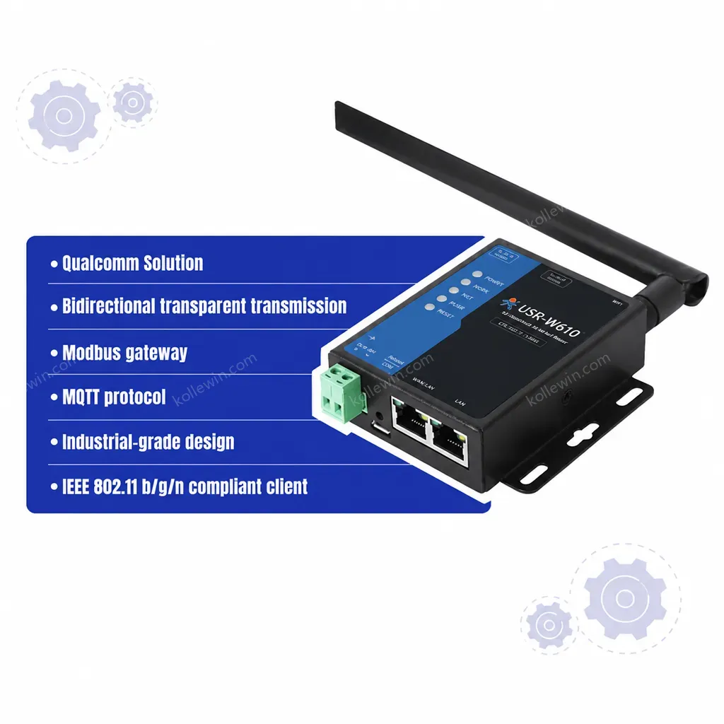 PUSR RS485/RS232 to wifi server Serial to WiFi/Ethernet converter Range up to 400m Bi-directional Modbus Gateway W610(Qualcomm)