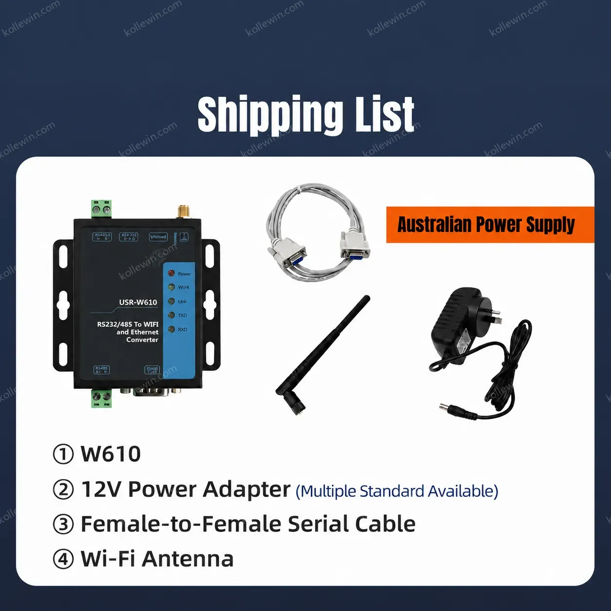 PUSR Serial RS485 RS232 to WiFi Server Converter Industrial Wireless Client Modbus Gateway MQTT Protocol W610 (Qualcomm Version)