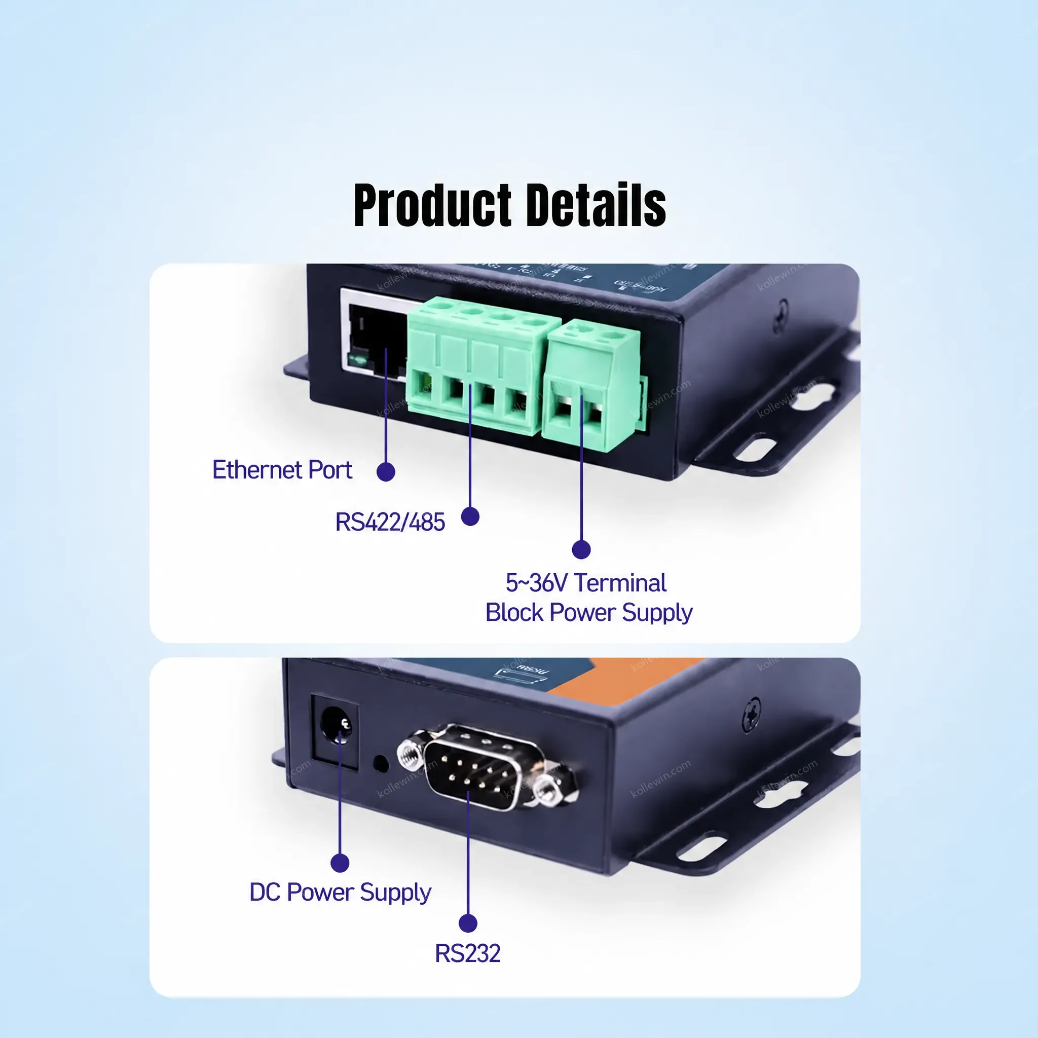 USR-TCP232-306 Low Cost RS232 RS485 RS422 to Ethernet TCP/IP Modbus Gateway Serial to Ethernet Converters