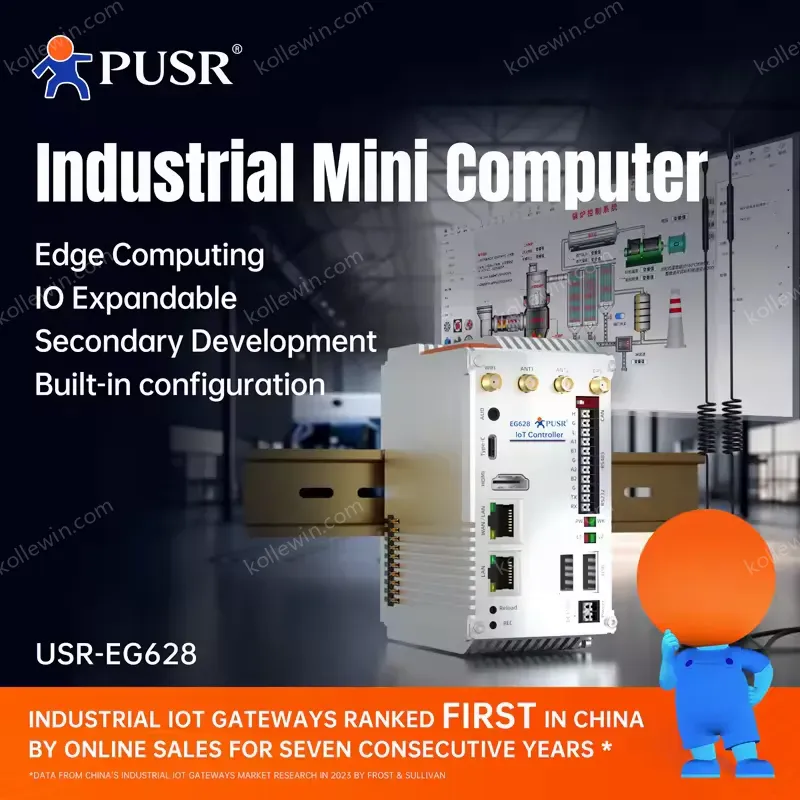 PUSR Fanless Mini PC RK3562J Cortex-A53 Linux Ubuntu 20.04 DDR4 4GB WiFi 4G/5G AI Model Edge Computing Industrial Computer EG628