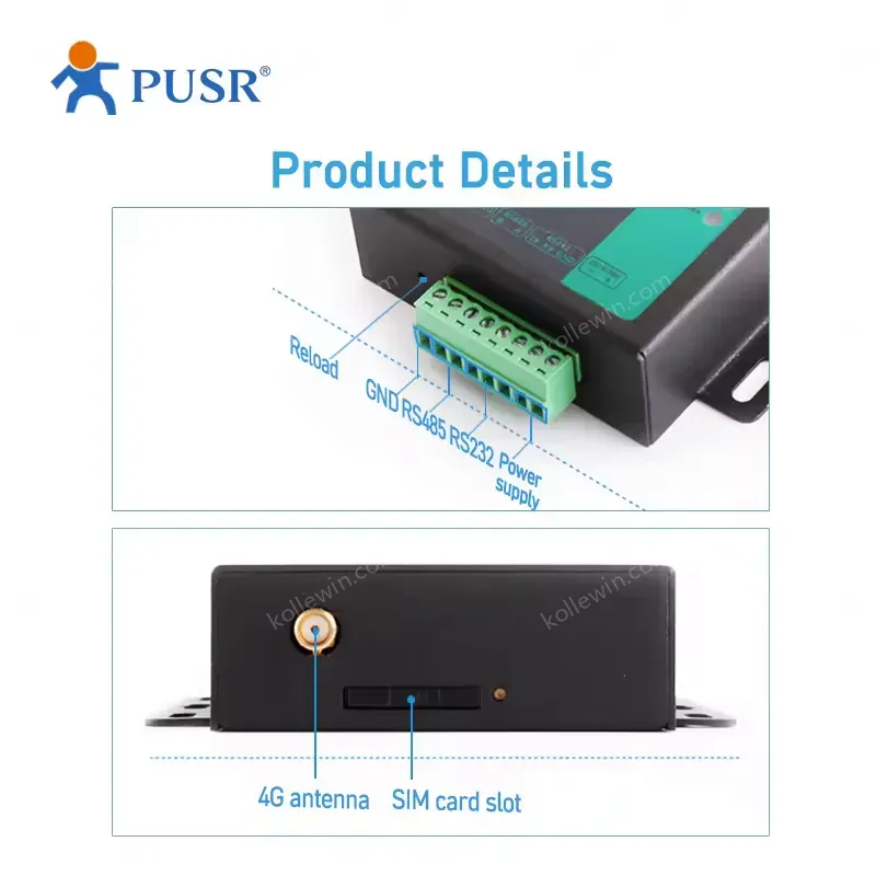 G786-G Global Frequency Industrial Serial 4G LTE Modem Modbus RTU TCP RS232/RS485 Ports Wireless External Design Power Adapter