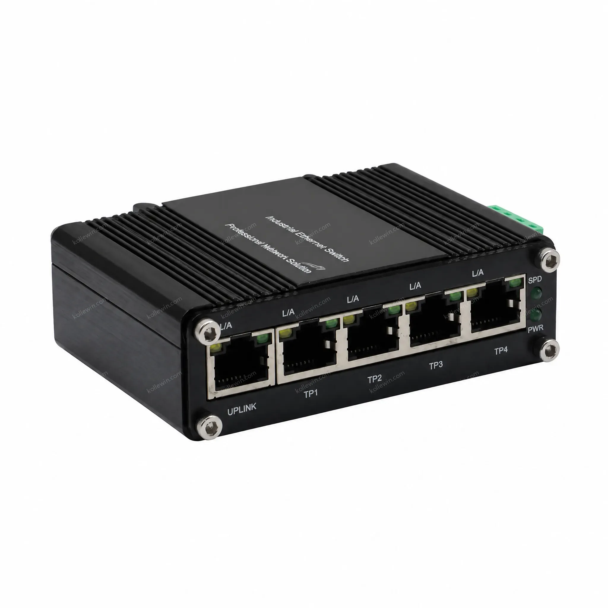 Mini 5-Port Gigabit Ethernet Switch - Industrial-Grade Unmanaged Network Switch with 12-48VDC Power Input