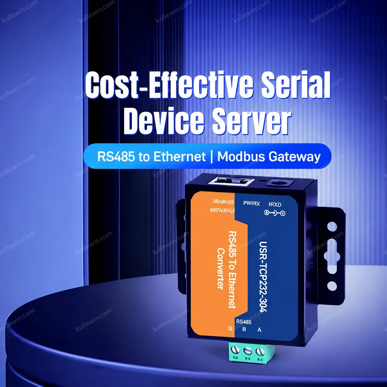 USR-TCP232-304 TCP/IP Serial Converter Built-in Webpage Command Config Software RS485 Ethernet CE ROHS FCC Certified 2-Year