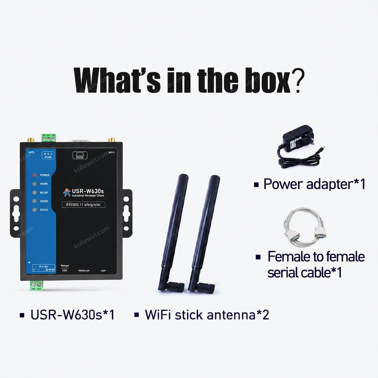 PUSR RS232 RS485 to WiFi Converter with Qualcomm Chip Supporting Dual Band 2.4GHz/5GHz MQTT Industrial IoT USR-W630s