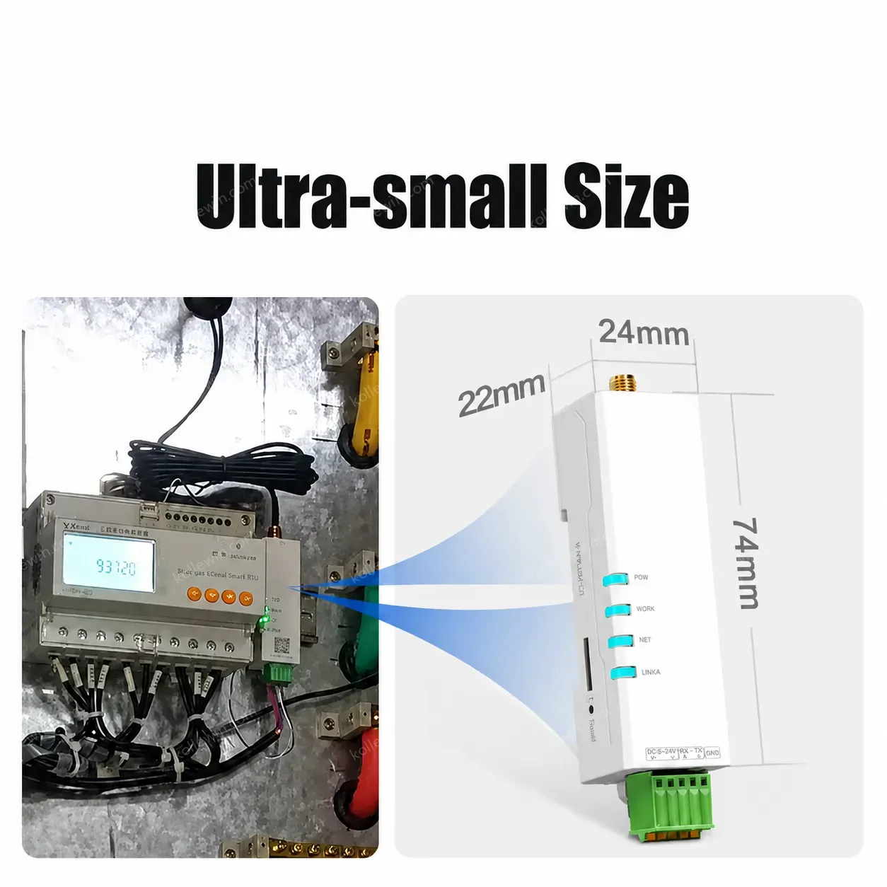 PUSR DIN Rail 4G Modem+SIM Competitive Data Plan Easy Config: at Command, Config Utility 1200M USR-DR154-E
