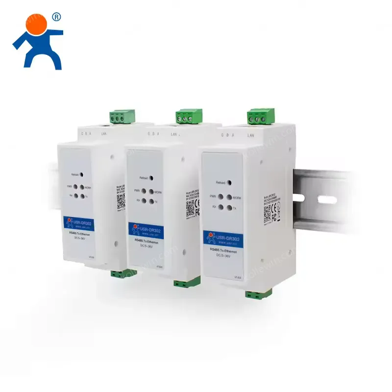USR-DR302 Din-rail Modbus RS485 Serial to Ethernet Converter