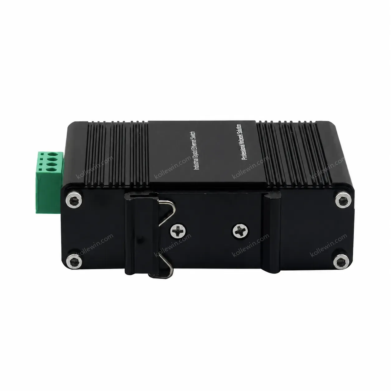 Mini Industrial Media Converter Gigabit Fiber to RJ45 with 30W IEEE 802.3at PoE+ 12-48VDC, DIN-Rail Mount, -40°C to 75°C