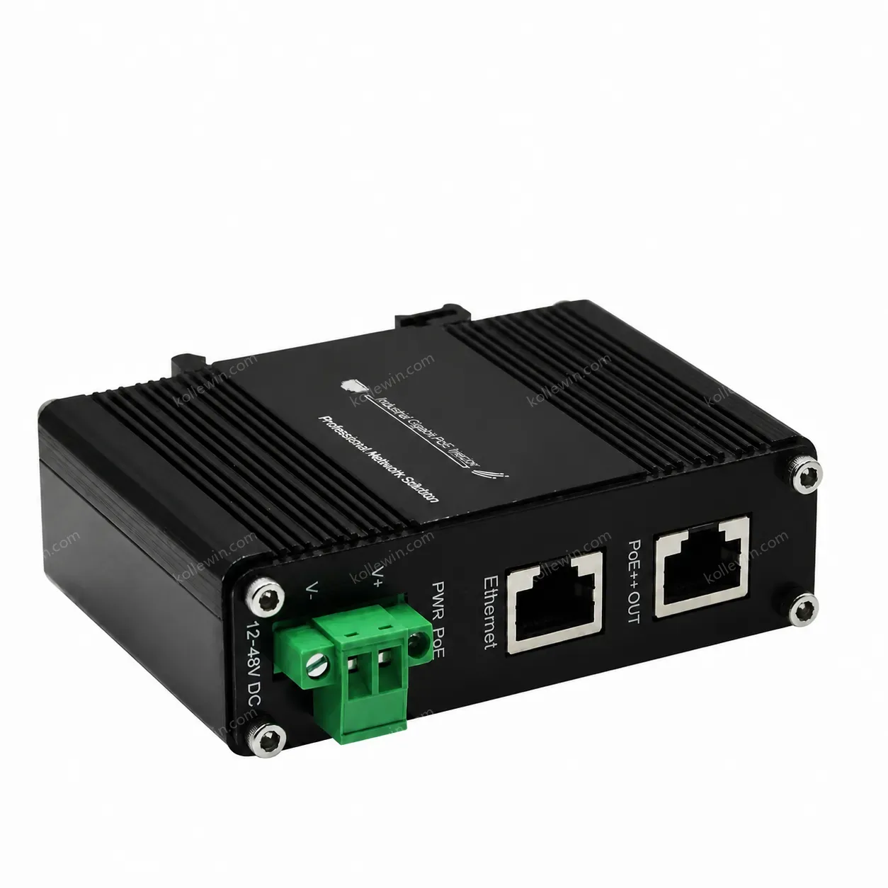 10 100 1000Mbps 12-48V DC 95W Industrial Gigabit PoE Injector