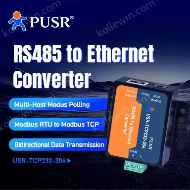 USR-TCP232-304 TCP IP Support Multiple Work Mode Easy to Config Serial RS485 to Ethernet Converters