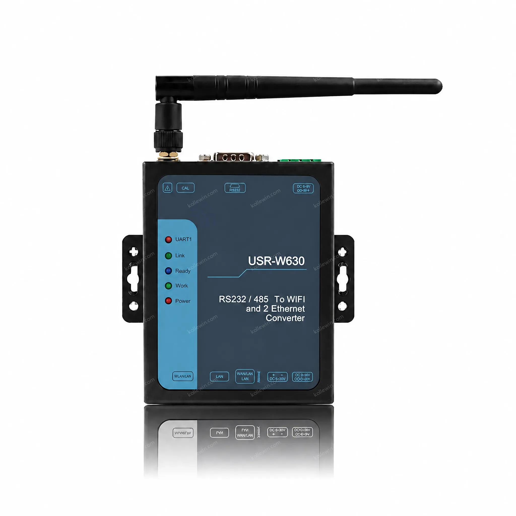 USR-W630 Two Ethernet Ports,RS232 RS485, Industrial Serial to WiFi and Ethernet Converter