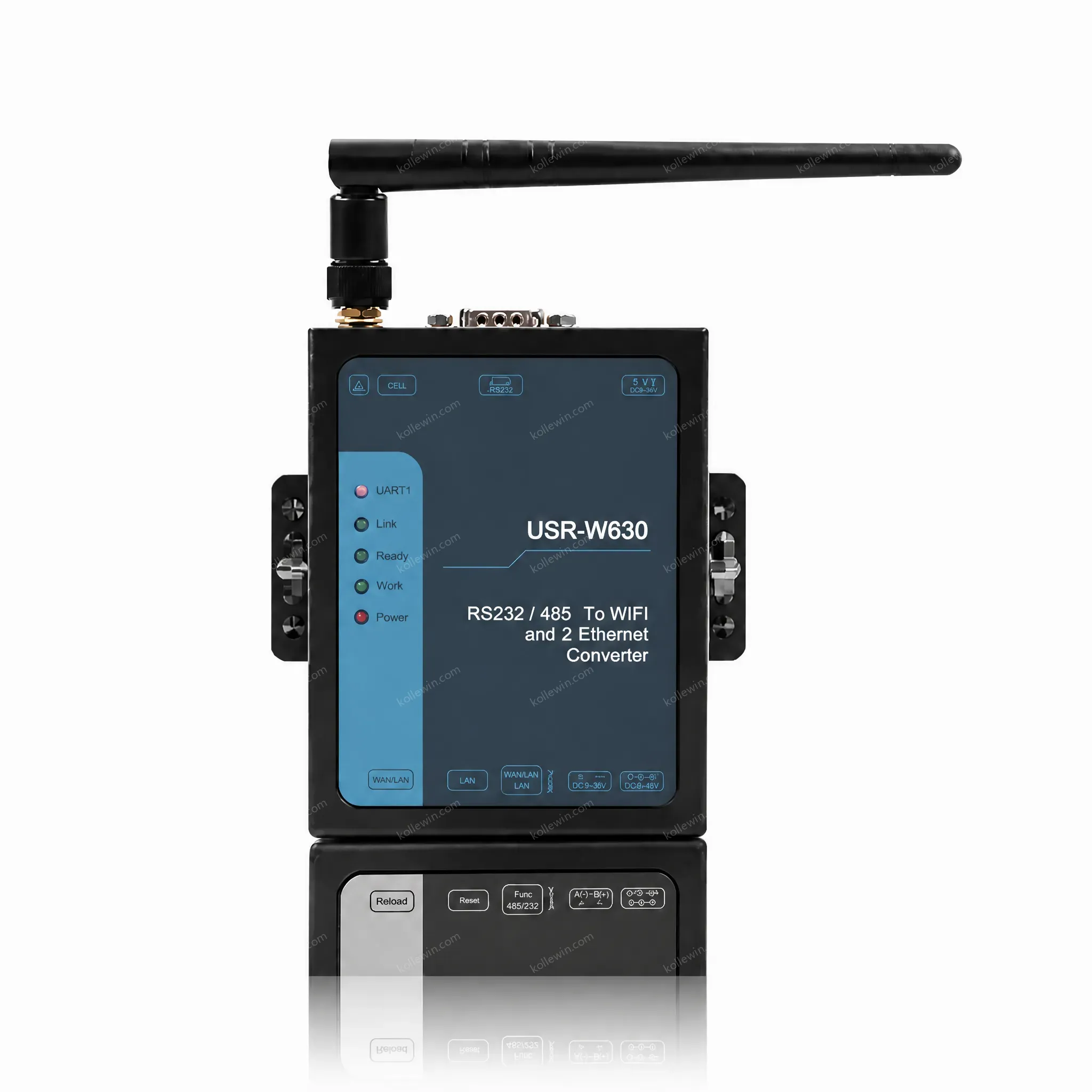 USR-W630 2 Ethernet Ports RS232 RS485 Serial to Wifi Converter Device Server Modbus Rtu to Tcp
