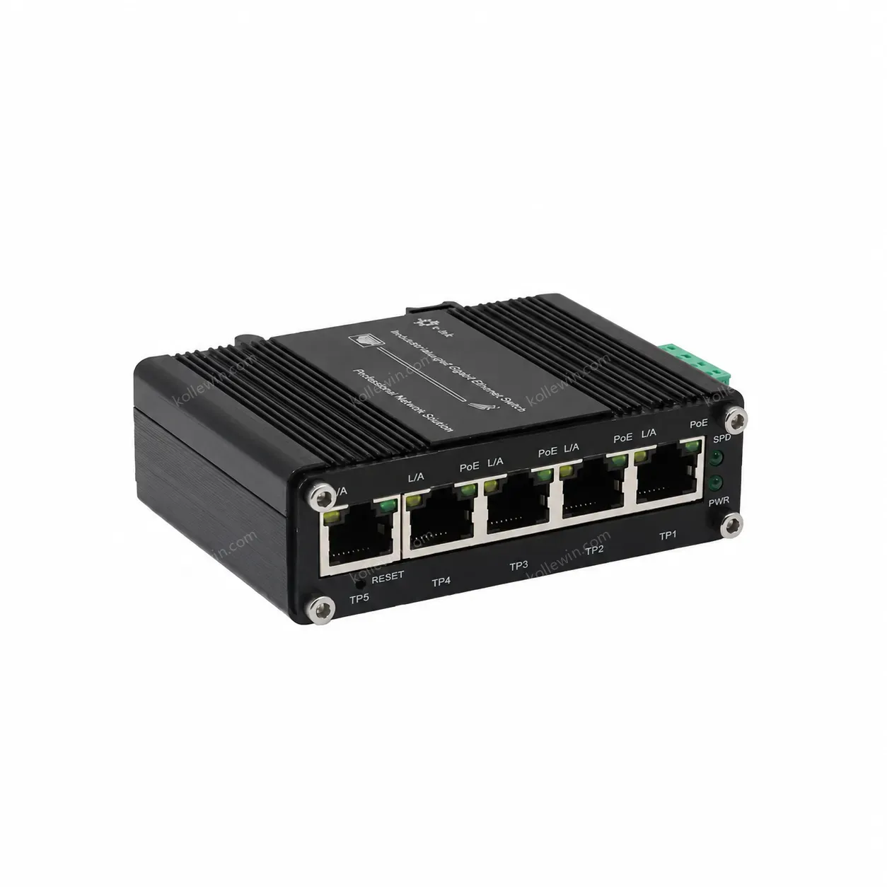 Mini Industrial Managed 4-Port 10/100/1000BASE-T 802.3at PoE + 1-Port 10/100/1000T Ethernet Switch