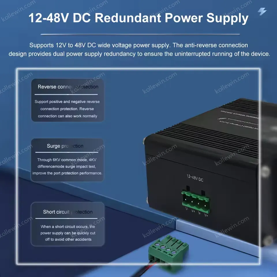 Mini Industrial 10-Port 10/100/1000T Compact Ethernet Switch for Networking