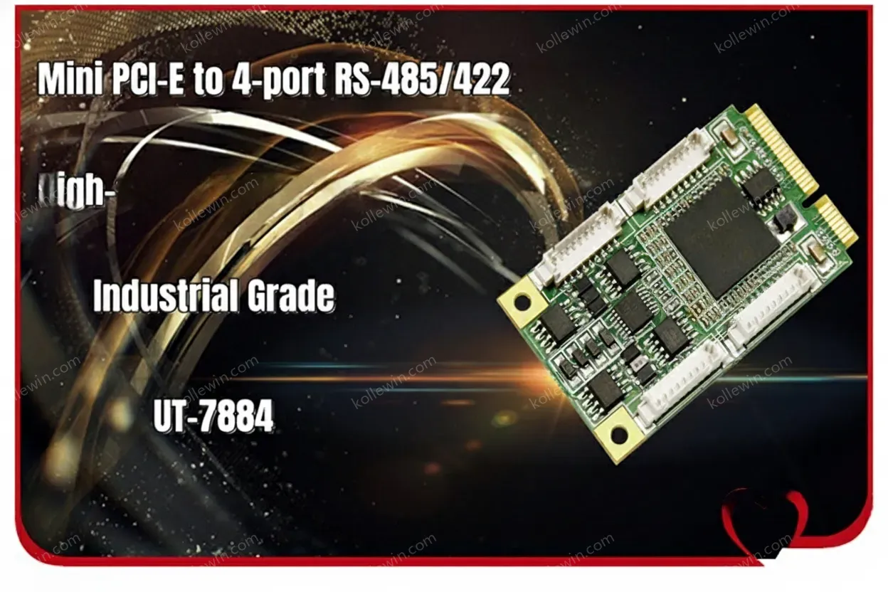UOTEK Industrial High Speed PCI-E to 8 Port RS-485 RS-422 Serial Card PCIE to RS485 RS422 Converter ESD Anti-lightning 4U UT-798