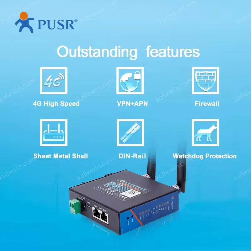 USR-G806-AU Industrial 4G LTE Router with OpenVPN & Firewall SIM Card Slot 2-Year Warranty for Australia Taiwan NZ Latin America