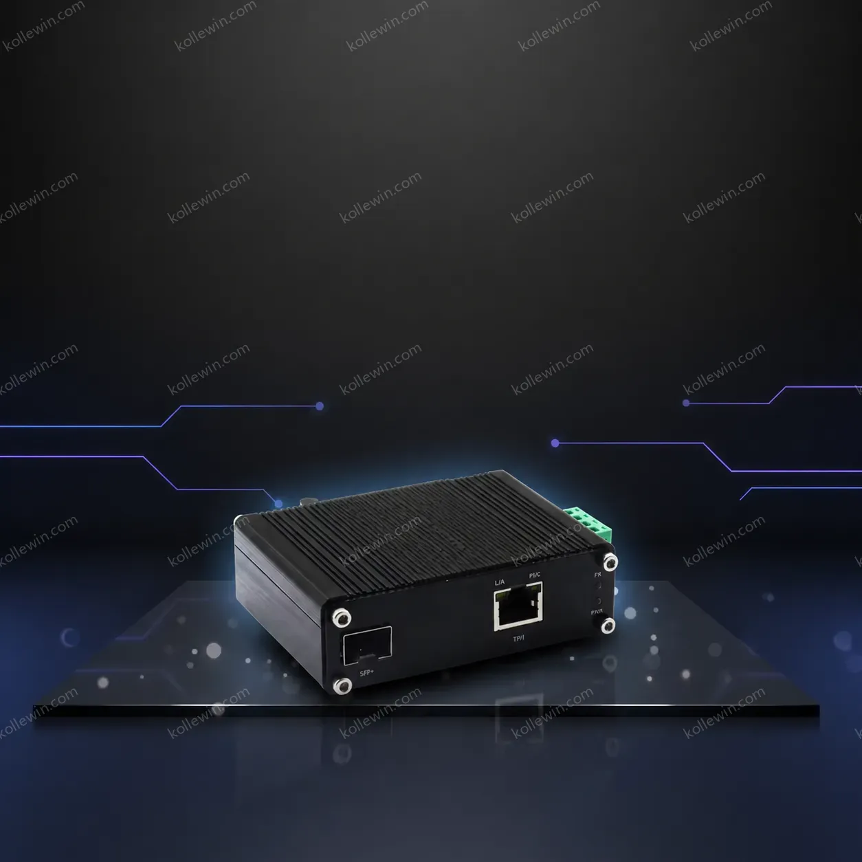 Elink Mini Industrial 1-Port 100/1000X SFP to 1-Port 10/100/1000T 90W PoE++ Media Converter LNK-IMC3012P90-SFP