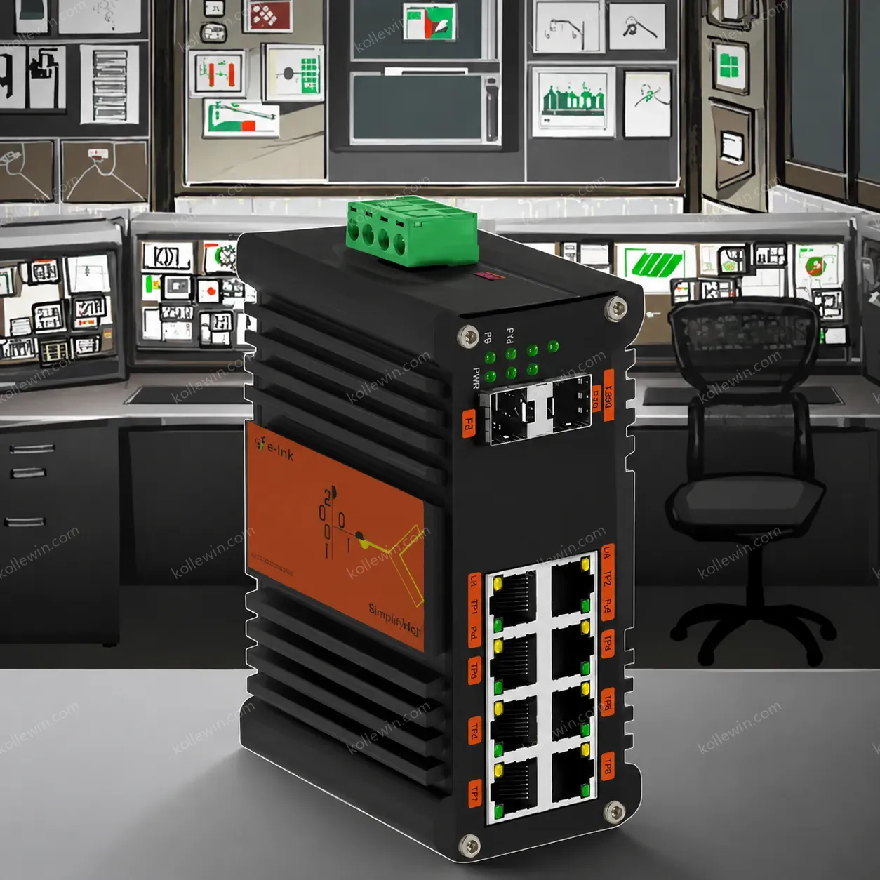 Industrial L2+ 8-Port 10/100/1000T 802.3at PoE + 2-Port 1000X SFP Managed Ethernet Switch IP40