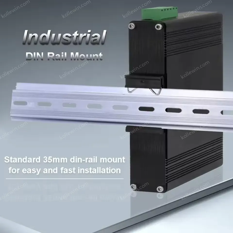 Industrial Gigabit Ethernet to SFP Fiber Converter Switch With 4 RJ45 and 2 SFP Ports 12~58VDC, SFP, SC, FC, ST Optional
